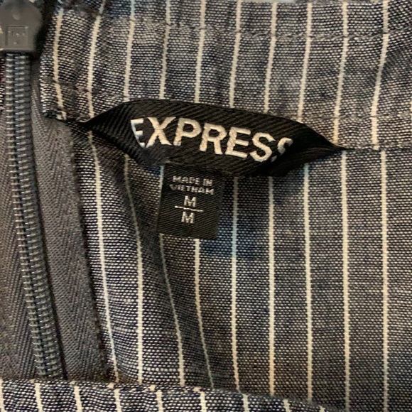 Express Chambray Pin Striped Dress - Picture 6 of 8
